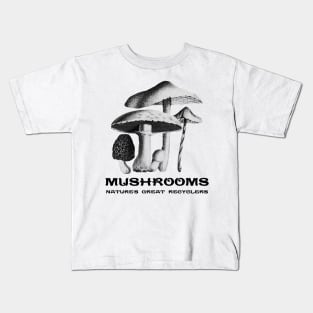 Mushrooms Recycle Kids T-Shirt